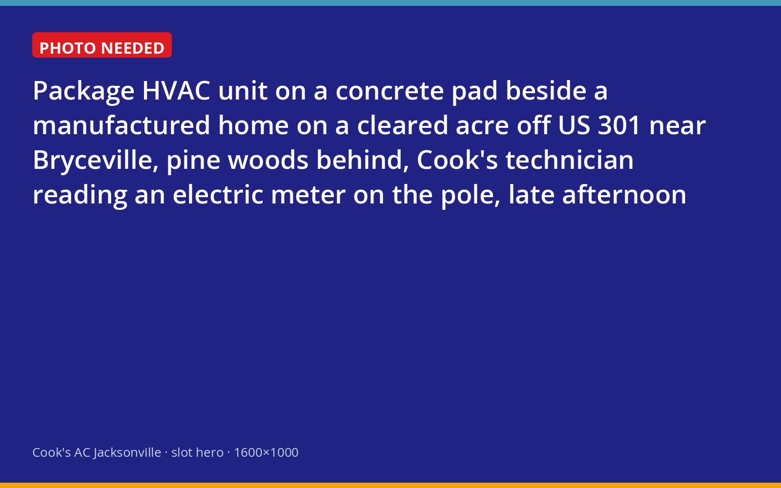 Technician checking the electric meter at a manufactured home with a package unit near Bryceville