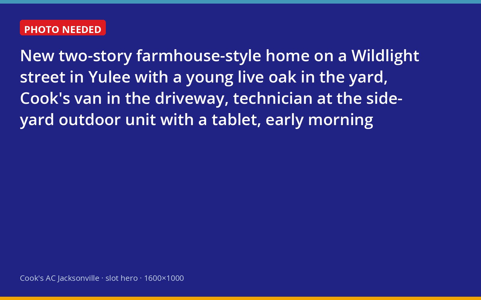 Cook's technician at the outdoor unit of a new Wildlight home in Yulee