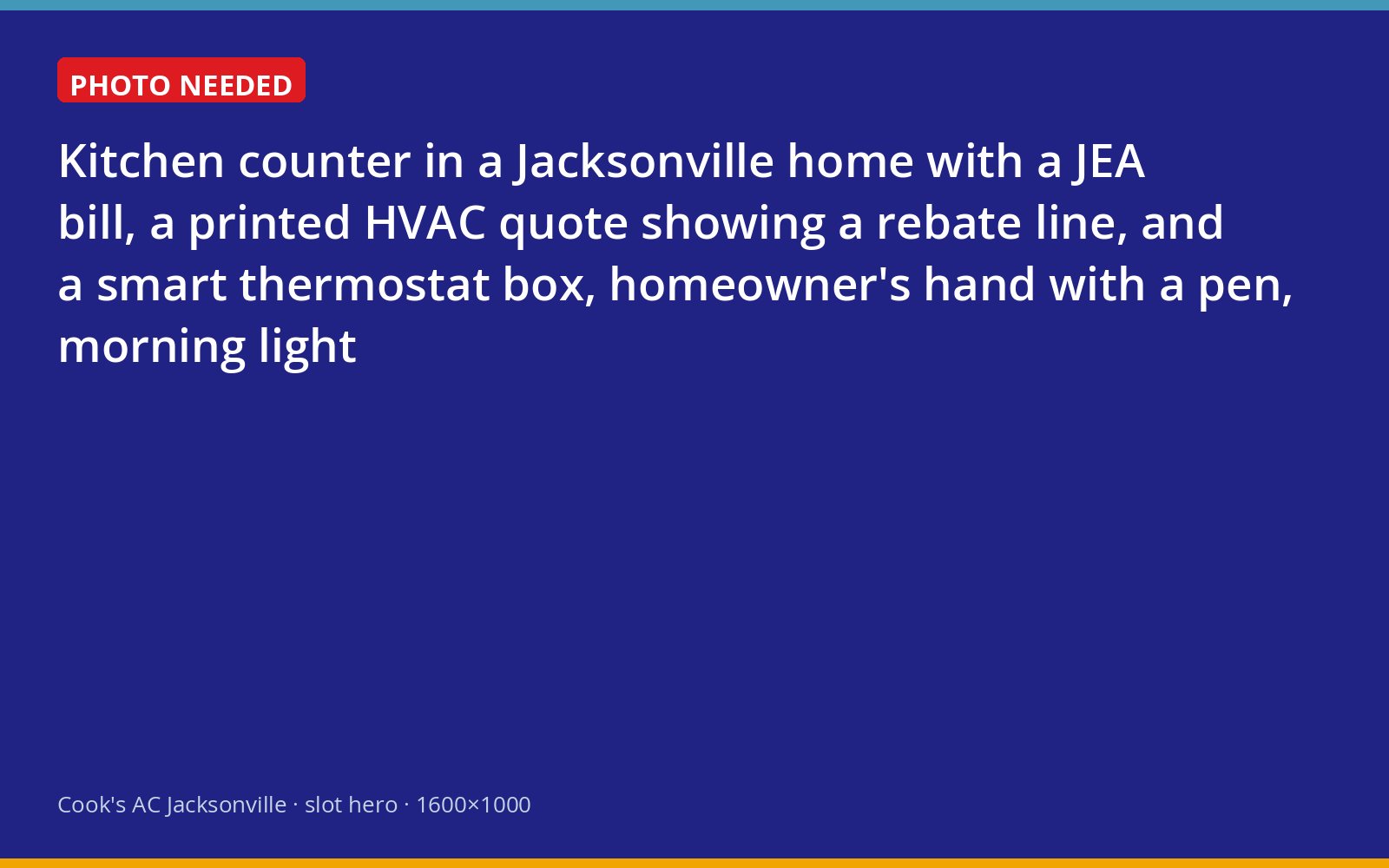JEA bill, HVAC quote and smart thermostat box on a Jacksonville kitchen counter
