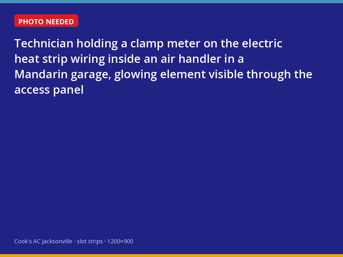 Measuring current draw on electric heat strips inside a Jacksonville air handler