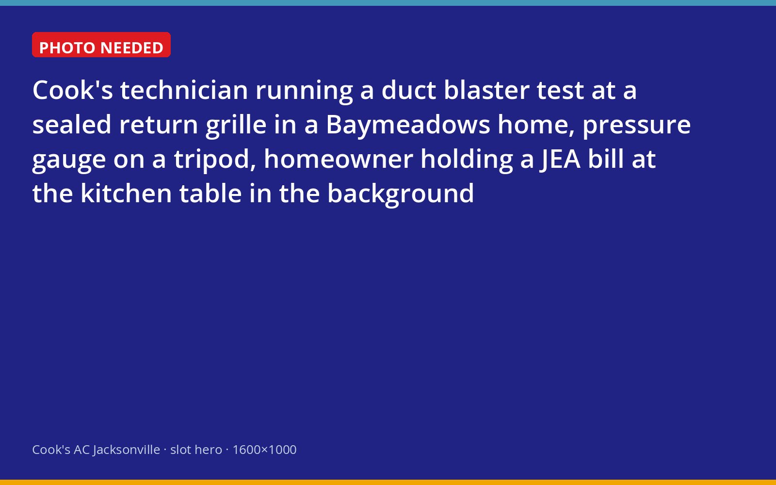 Duct leakage test in a Baymeadows home